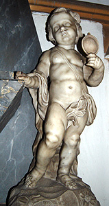 Detail of the monument to the 1st Baron Trevor May 2012